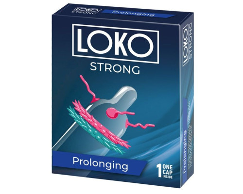 Стимулирующая насадка на пенис LOKO STRONG с продлевающим эффектом