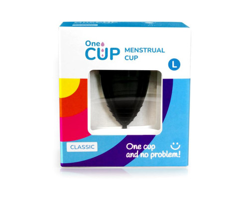 Черная менструальная чаша OneCUP Classic - размер L