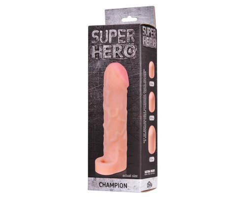 Фаллоудлинитель SUPER HERO Champion - 17,5 см.