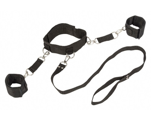 Ошейник с наручниками Bondage Collection Collar and Wristbands Plus Size