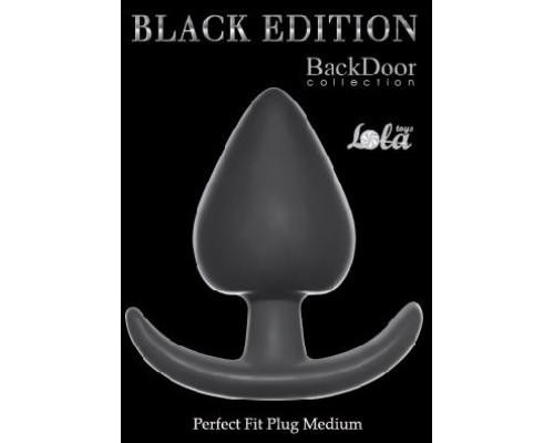 Чёрная анальная пробка Perfect Fit Plug Medium - 9 см.
