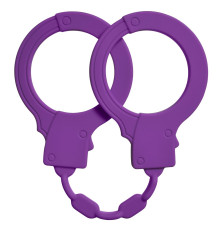 Фиолетовые силиконовые наручники Stretchy Cuffs Purple