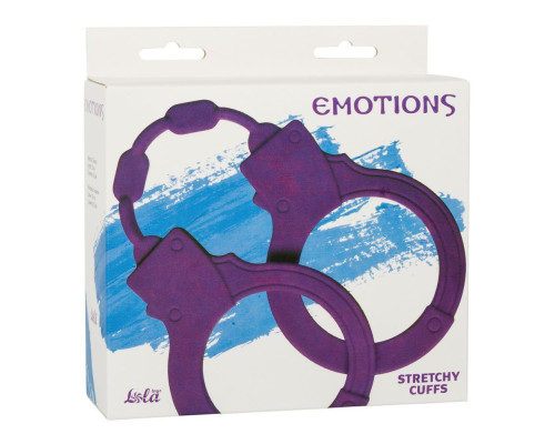 Фиолетовые силиконовые наручники Stretchy Cuffs Purple