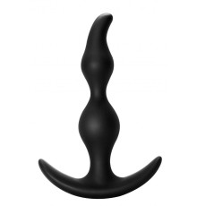 Чёрная анальная пробка Bent Anal Plug Black - 13 см.