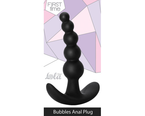 Чёрная анальная пробка Bubbles Anal Plug - 11,5 см.