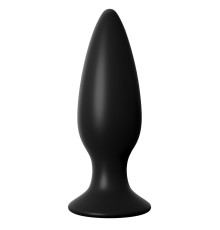 Чёрная большая анальная вибропробка Large Rechargeable Anal Plug - 13,5 см.