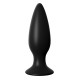 Чёрная большая анальная вибропробка Large Rechargeable Anal Plug - 13,5 см.