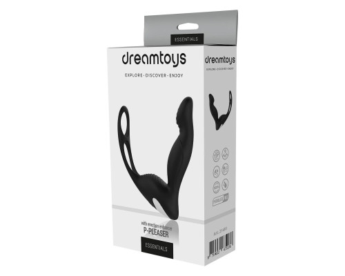 Черный вибромассажер простаты P-Pleaser With Erection Enhance