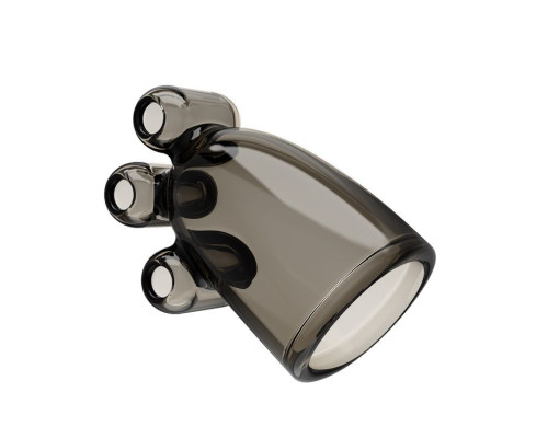 Дымчатая насадка-мастурбатор с вибрацией Vibrating Crystal Cap II