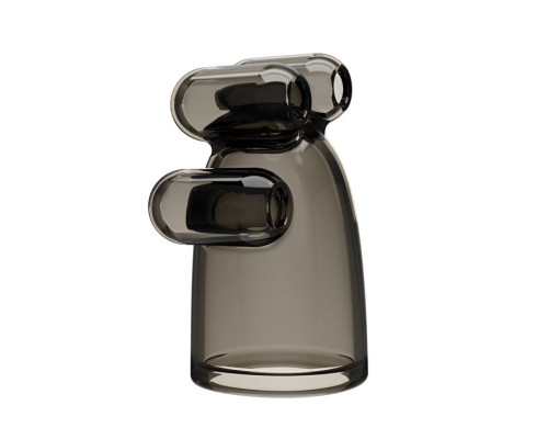 Дымчатая насадка-мастурбатор с вибрацией Vibrating Crystal Cap II