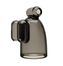 Дымчатая насадка-мастурбатор с вибрацией Vibrating Crystal Cap III