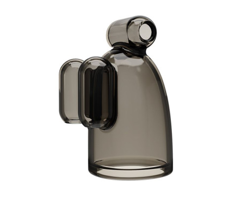 Дымчатая насадка-мастурбатор с вибрацией Vibrating Crystal Cap III