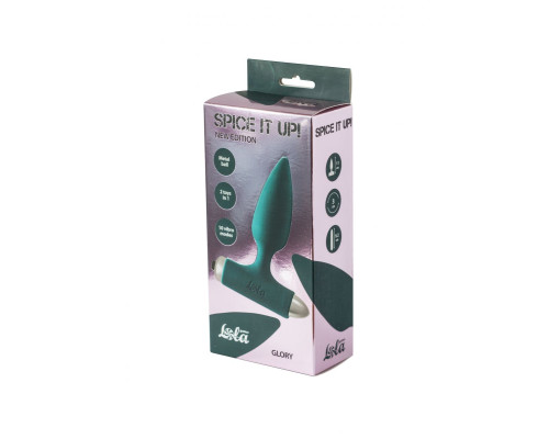 Зеленая анальная вибропробка New Edition Glory - 11 см.