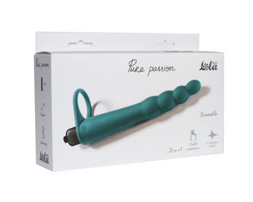 Зеленая вибронасадка для двойного проникновения Bramble - 16,5 см.