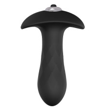 Черная анальная вибровтулка Single Speed Diamond Plug - 10 см.