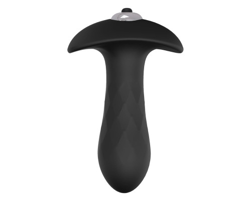 Черная анальная вибровтулка Single Speed Diamond Plug - 10 см.