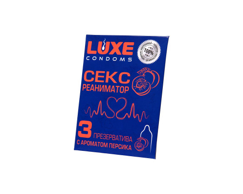 Презервативы с ароматом персика «Сексреаниматор» - 3 шт.