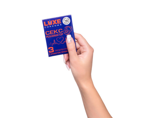 Презервативы с ароматом персика «Сексреаниматор» - 3 шт.