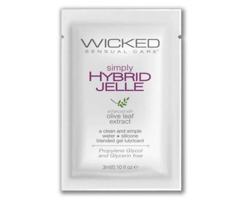 Гель-лубрикант на водно-силиконовой основе Simply Hybrid Jelle - 3 мл.