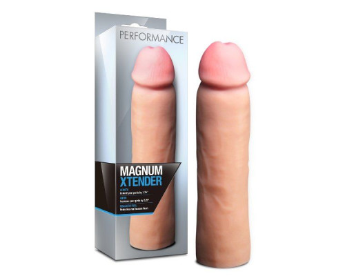 Телесная фаллическая насадка на пенис Magnum Xtender - 23 см.