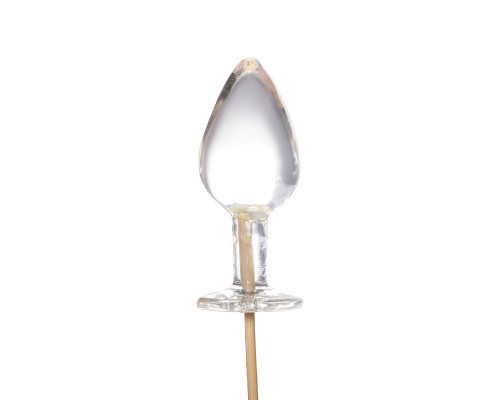 Прозрачный леденец в форме анальной пробки со вкусом пина колада - 29 гр.