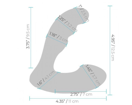 Черный массажер простаты Prober с двойной вибрацией