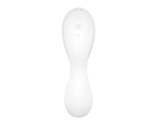 Белый вибратор 3-в-1 Curvy Trinity 5+