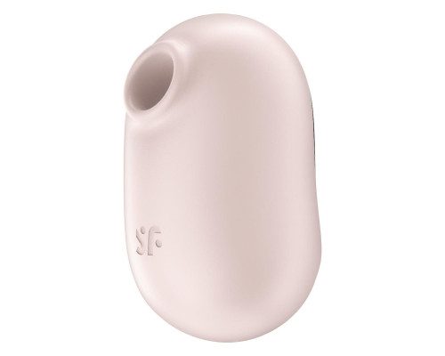 Бежевый вакуумный вибростимулятор клитора Satisfyer Pro To Go 2