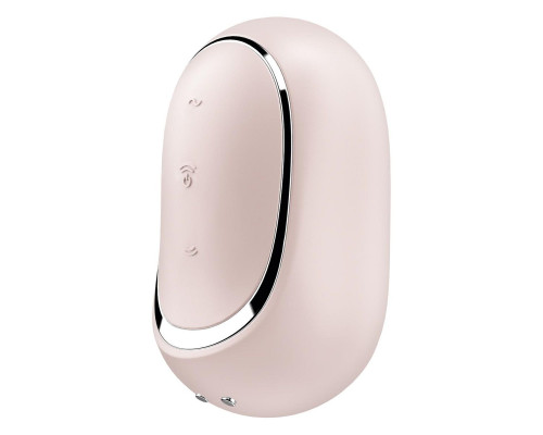 Бежевый вакуумный вибростимулятор клитора Satisfyer Pro To Go 2