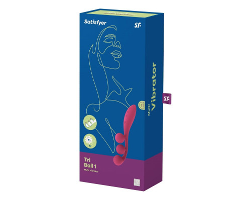 Розовый тройной вибромассажёр Tri Ball 1