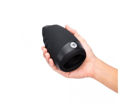 Черный вибромастурбатор для мужчин с подогревом