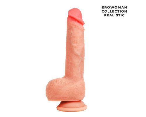 Телесный фаллоимитатор на присоске  Дерзкий