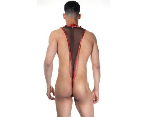 Сексуальное мужское боди с блестящими элементами