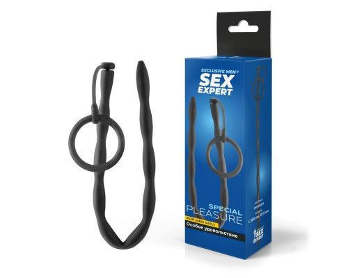 Черный стимулятор уретры Sex Expert
