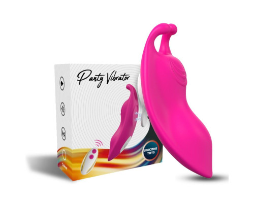 Ярко-розовый клиторальный вибромассажер для ношения в трусиках