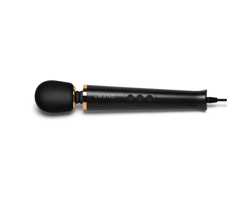 Черный проводной вибратор Le Wand Petite Vibrating Massager - 25 см.