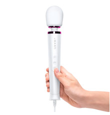 Белый проводной вибратор Le Wand Petite Vibrating Massager - 25 см.
