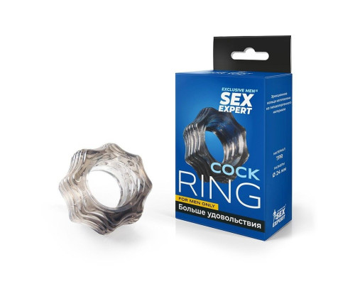 Дымчатое фигурное эрекционное кольцо