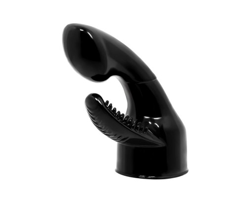 Черная насадка для wand-вибратора - 10,5 см.