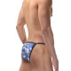 Синие камуфляжные трусы-танга