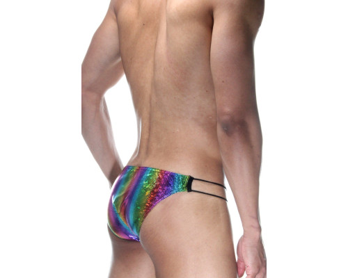 Радужные трусы-слипы с нитяным бочком