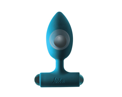 Бирюзовая анальная пробка с перезаряжаемой вибропулей Perfection 2.0 - 11,1 см.