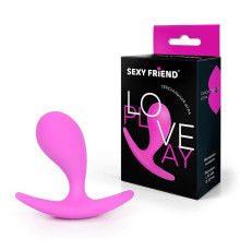 Ярко-розовая анальная втулка для ношения - 5,5 см.