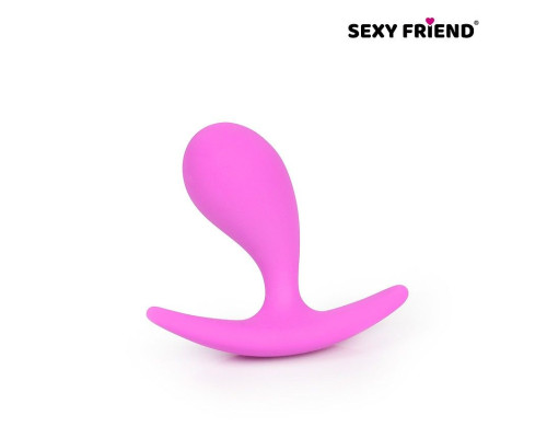 Ярко-розовая анальная втулка для ношения - 5,5 см.