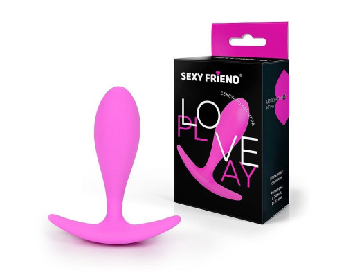 Ярко-розовая анальная втулка - 7,4 см.