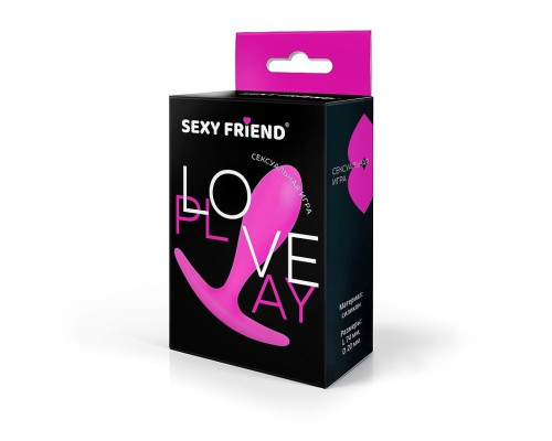 Ярко-розовая анальная втулка - 7,4 см.