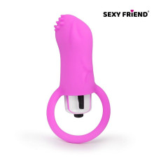 Ярко-розовый вибростимулятор с шипами и петелькой