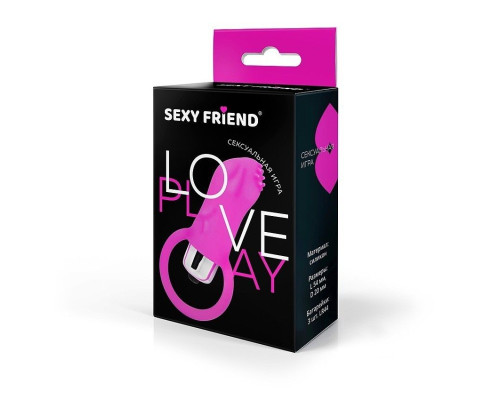 Ярко-розовый вибростимулятор с шипами и петелькой