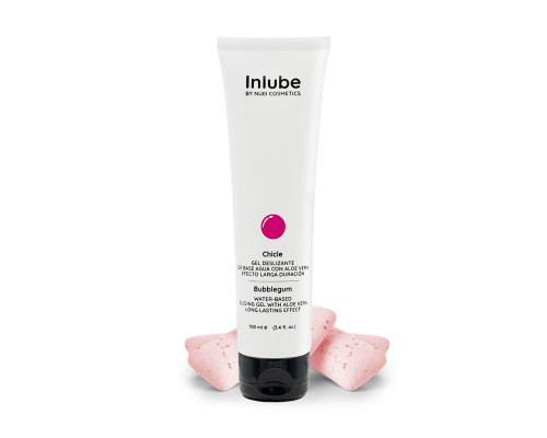 Лубрикант на водной основе Nuei Inlube с алоэ вера и ароматом бабл-гам - 100 мл.