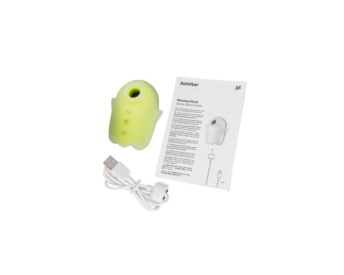 Желтый люминесцентный вакуум-волновой стимулятор клитора Glowing Ghost